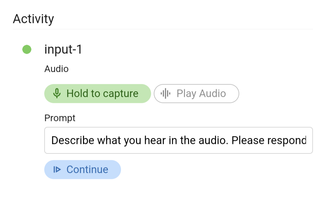 Audio input