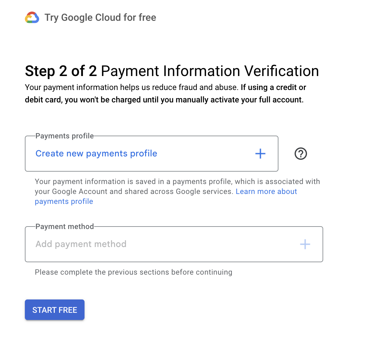 Screenshot - enter payment information