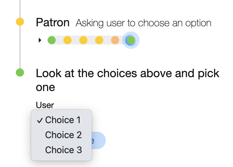 Choice output